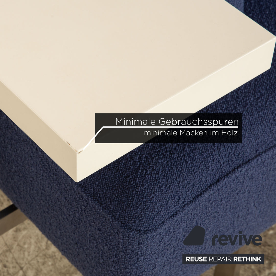 Rolf Benz Dono 6100 fabric three-seater blue sofa couch manual function