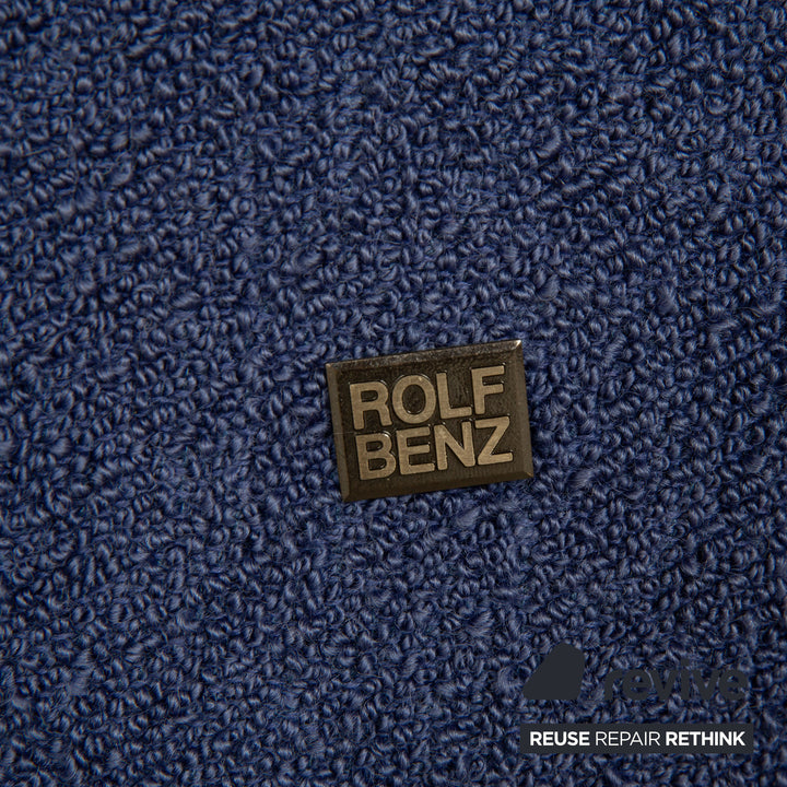 Rolf Benz Dono 6100 fabric three-seater blue sofa couch manual function