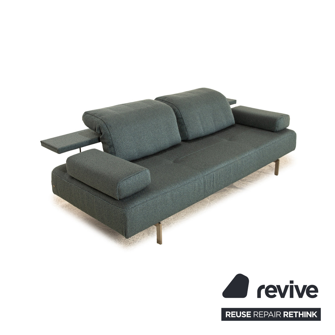 Rolf Benz Dono 6100 Fabric Three Seater Blue Sofa Couch