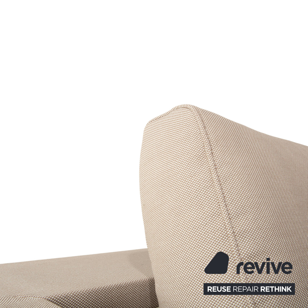 Rolf Benz Dono 6100 Stoff Ecksofa Creme Beige Recamiere rechts Sofa Couch
