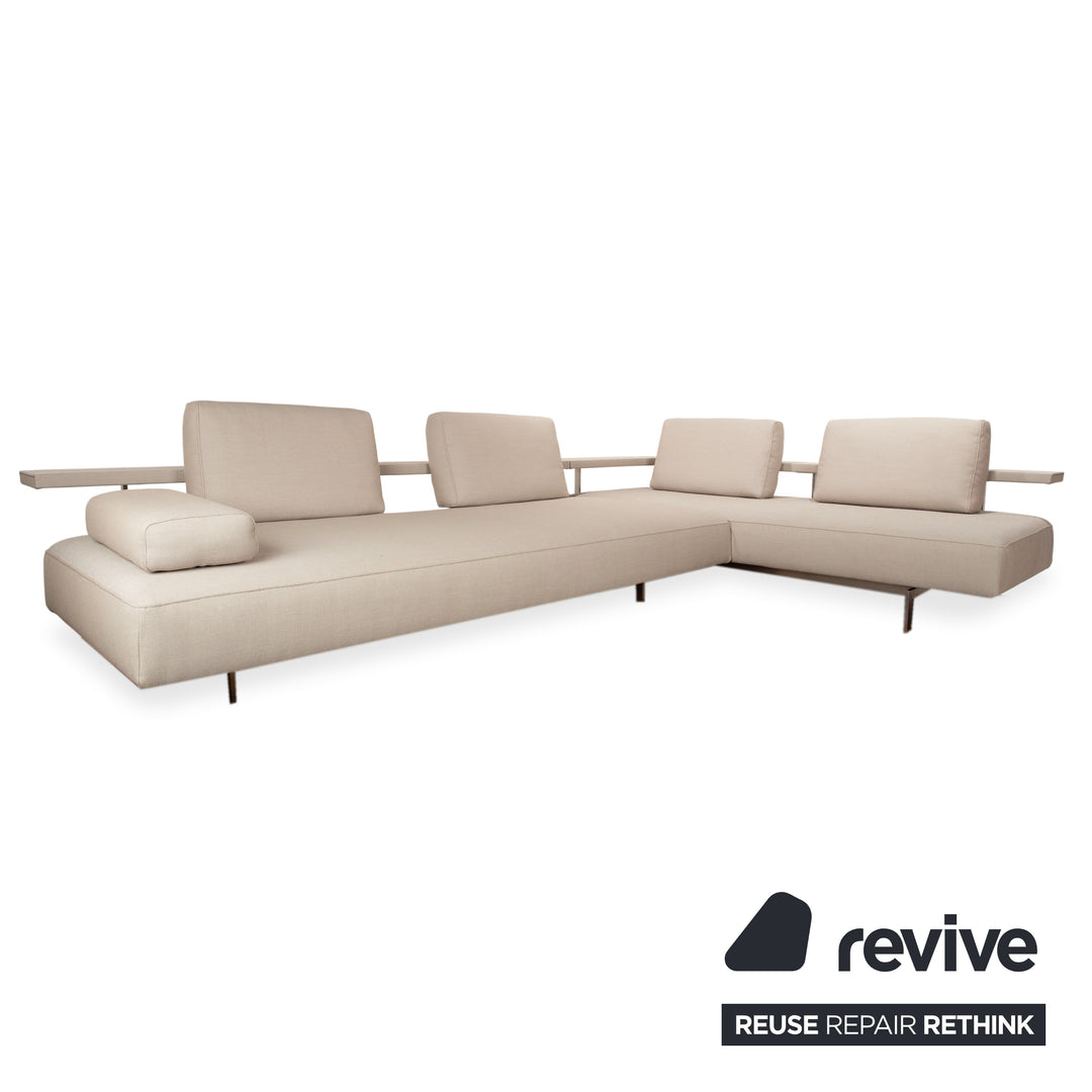 Rolf Benz Dono 6100 Stoff Ecksofa Creme Beige Recamiere rechts Sofa Couch