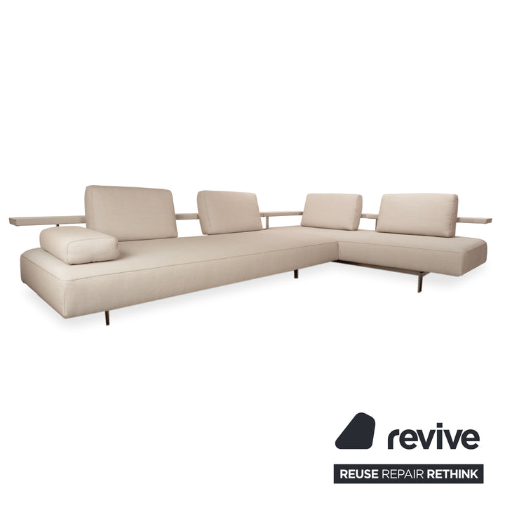 Rolf Benz Dono 6100 Stoff Ecksofa Creme Beige Recamiere rechts Sofa Couch