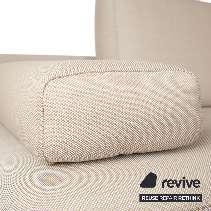 Rolf Benz Dono 6100 Stoff Ecksofa Creme Beige Recamiere rechts Sofa Couch