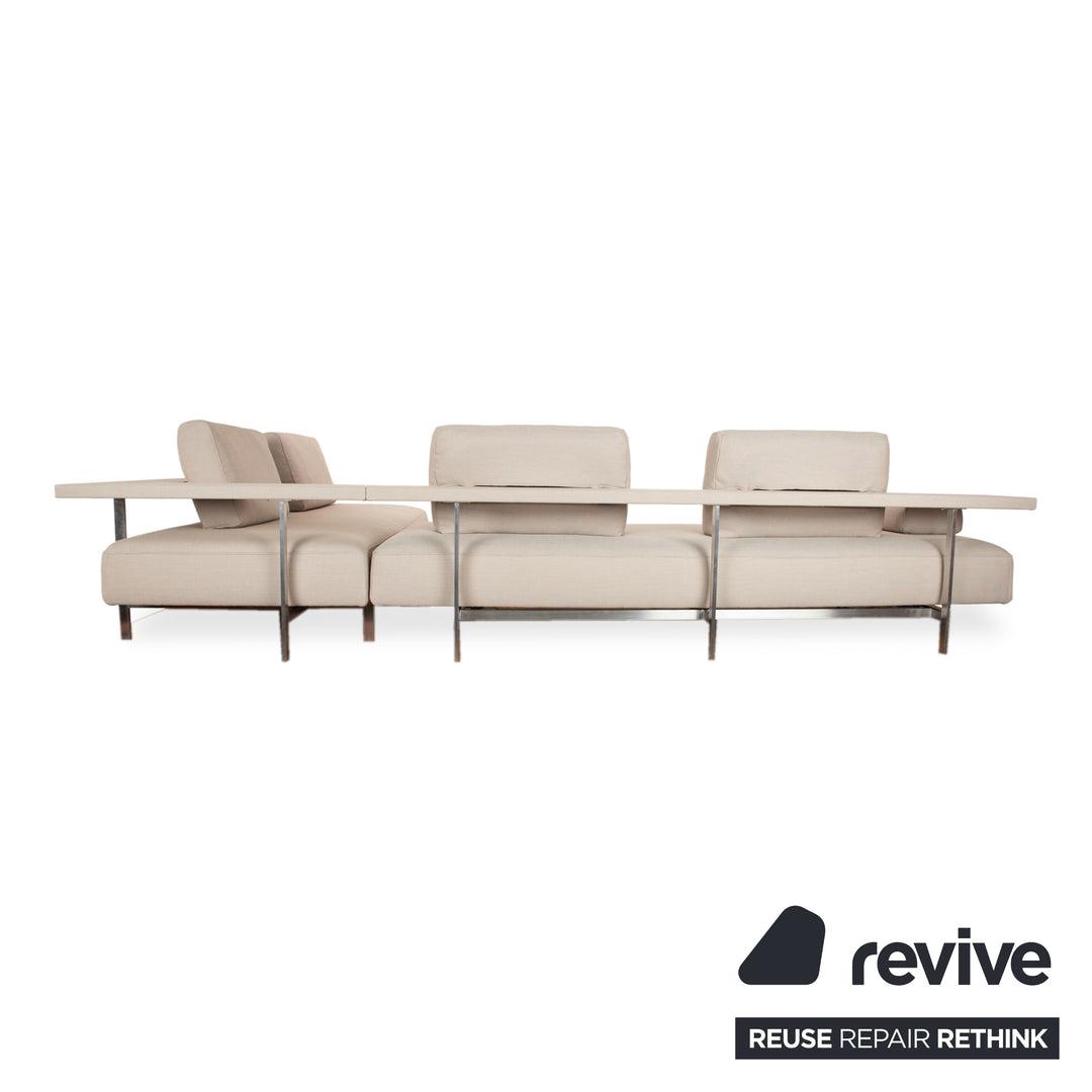 Rolf Benz Dono 6100 Stoff Ecksofa Creme Beige Recamiere rechts Sofa Couch