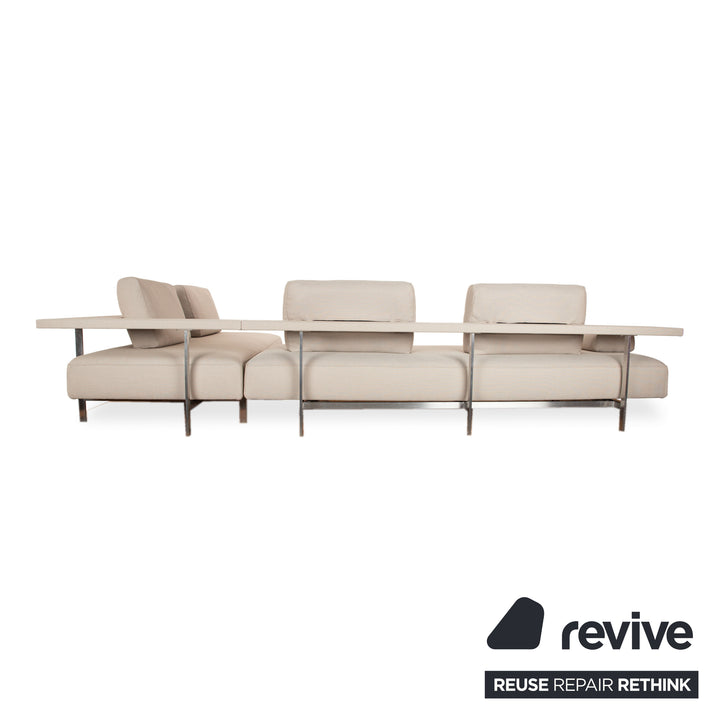 Rolf Benz Dono 6100 Stoff Ecksofa Creme Beige Recamiere rechts Sofa Couch
