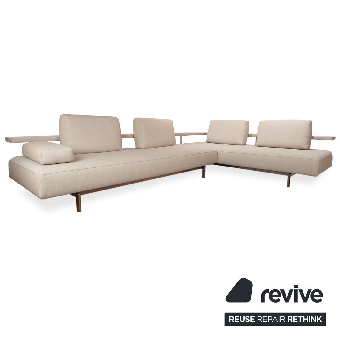 Rolf Benz Dono 6100 Stoff Ecksofa Creme Beige Recamiere rechts Sofa Couch