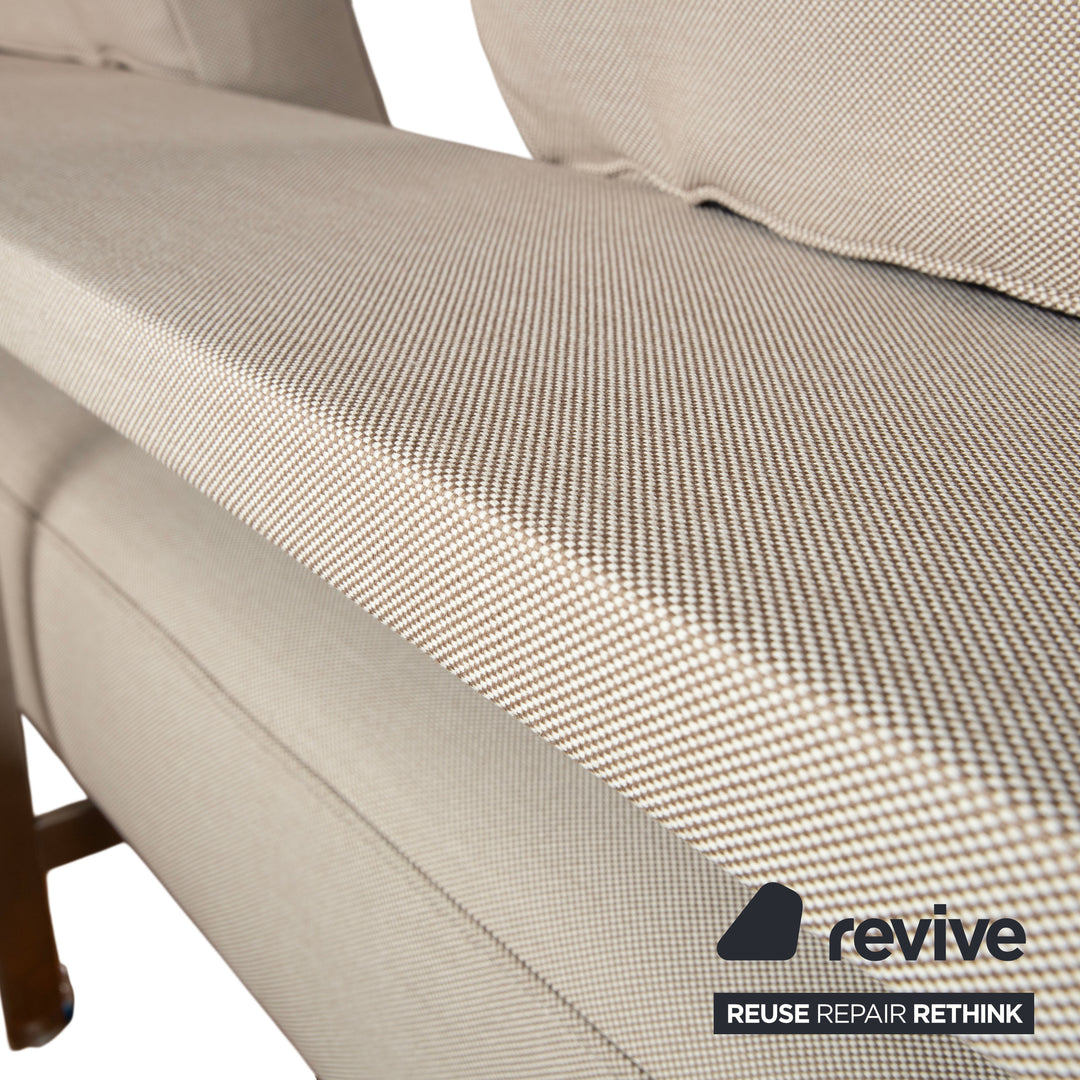 Rolf Benz Dono 6100 Stoff Ecksofa Creme Beige Recamiere rechts Sofa Couch