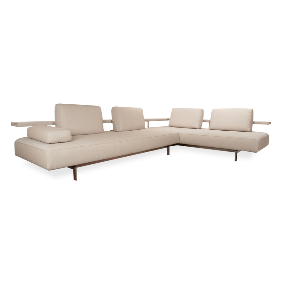 Rolf Benz Dono 6100 Stoff Ecksofa Creme Beige Recamiere rechts Sofa Couch