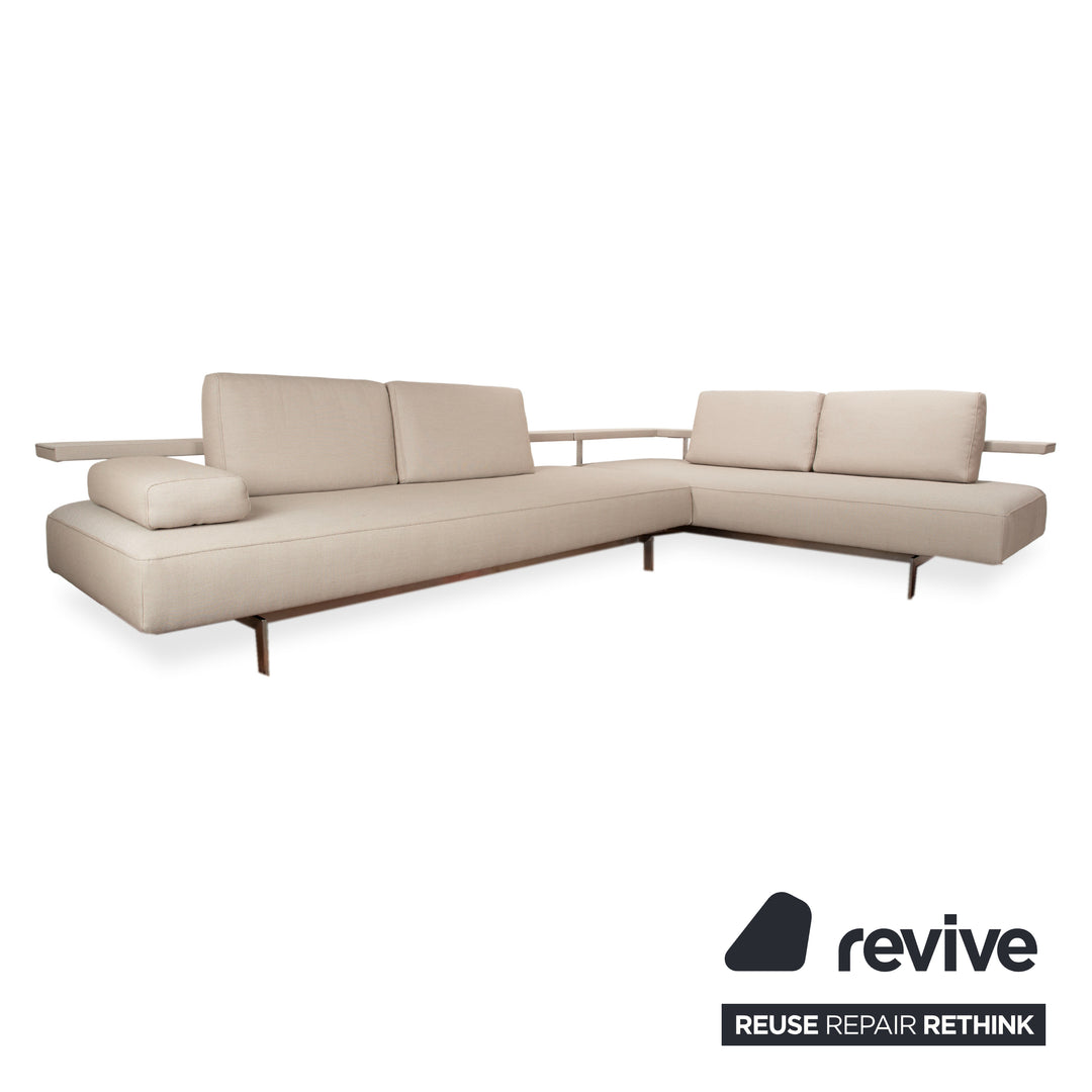 Rolf Benz Dono 6100 Stoff Ecksofa Creme Beige Recamiere rechts Sofa Couch