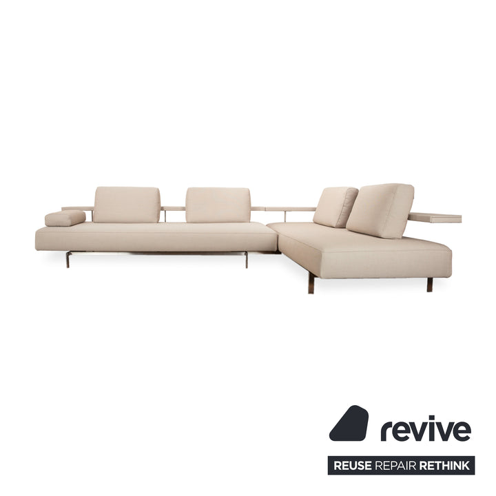 Rolf Benz Dono 6100 Stoff Ecksofa Creme Beige Recamiere rechts Sofa Couch
