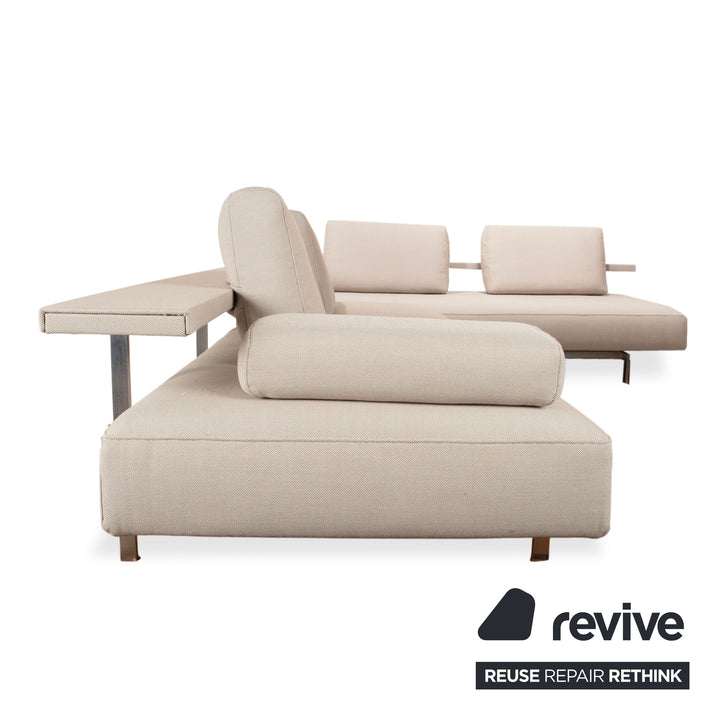 Rolf Benz Dono 6100 Stoff Ecksofa Creme Beige Recamiere rechts Sofa Couch