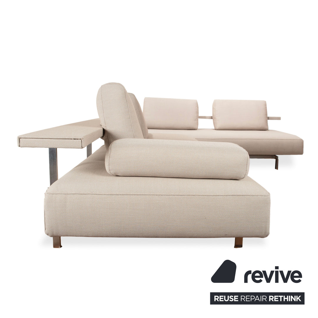 Rolf Benz Dono 6100 Stoff Ecksofa Creme Beige Recamiere rechts Sofa Couch