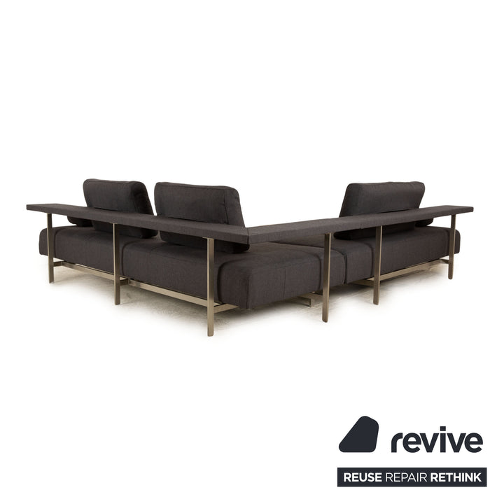 Rolf Benz Dono 6100 Stoff Ecksofa Grau Recamiere Rechts Neubezug