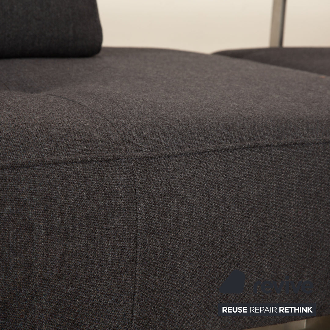 Rolf Benz Dono 6100 fabric corner sofa gray chaise longue right new cover
