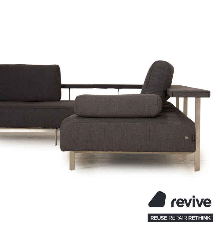 Rolf Benz Dono 6100 Stoff Ecksofa Grau Recamiere Rechts Neubezug