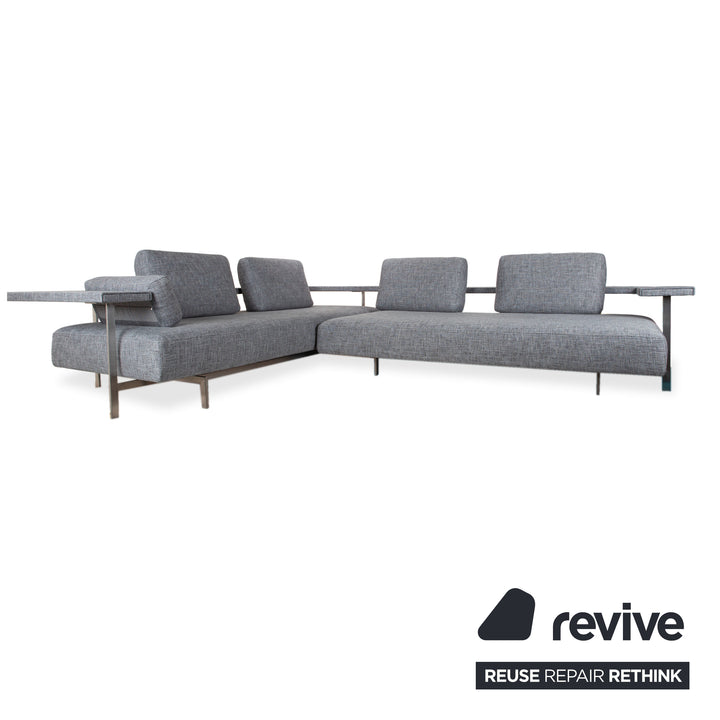 Rolf Benz Dono 6100 Stoff Ecksofa Grau Sofa Couch manuelle Funktion Neubezug