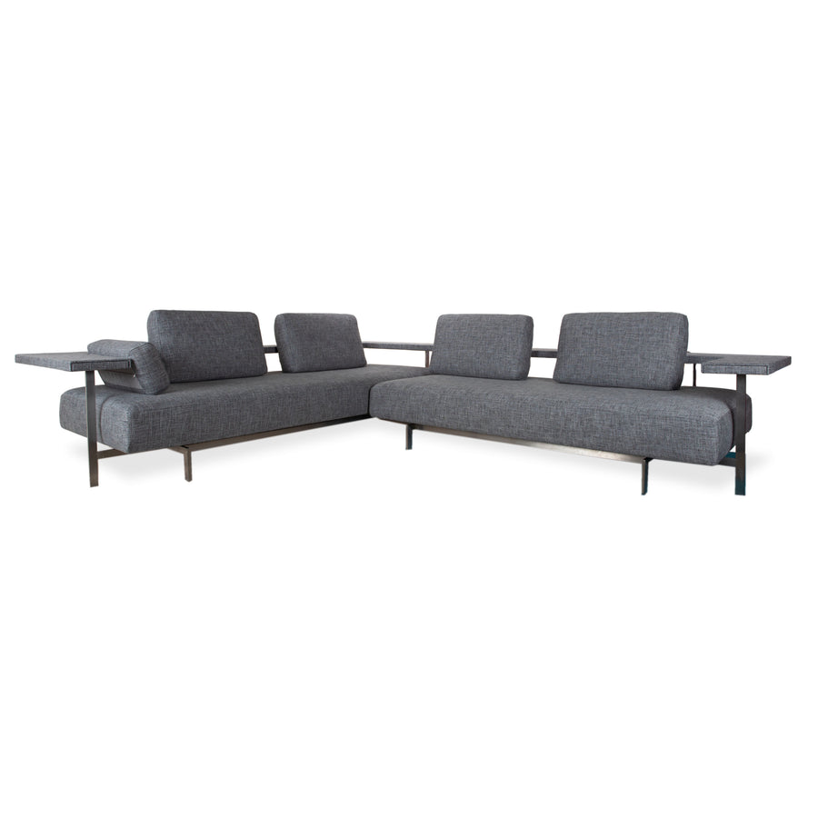 Rolf Benz Dono 6100 Stoff Ecksofa Grau Sofa Couch manuelle Funktion Neubezug