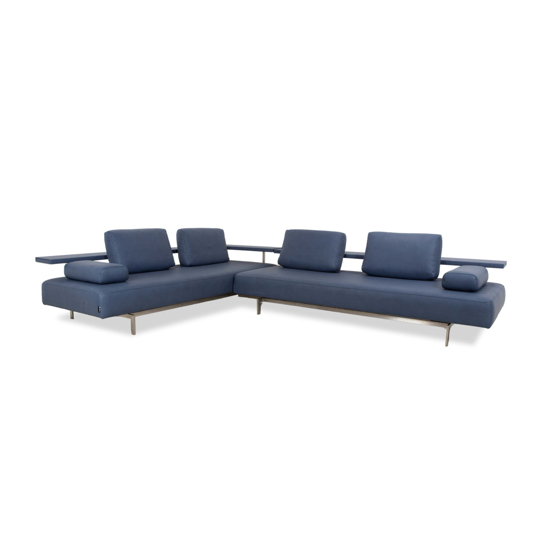 Rolf Benz Dono 6100 veganes Leder Ecksofa Blau Sofa Couch Neubezug