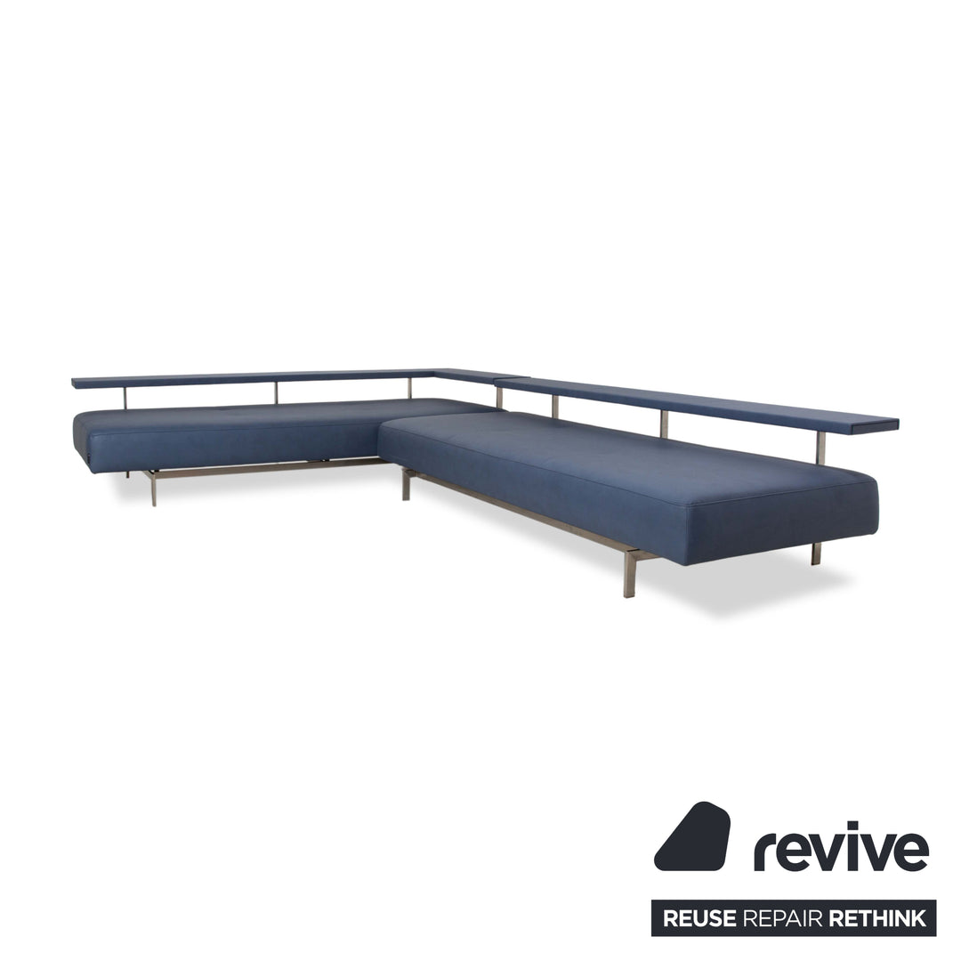 Rolf Benz Dono 6100 veganes Leder Ecksofa Blau Sofa Couch Neubezug