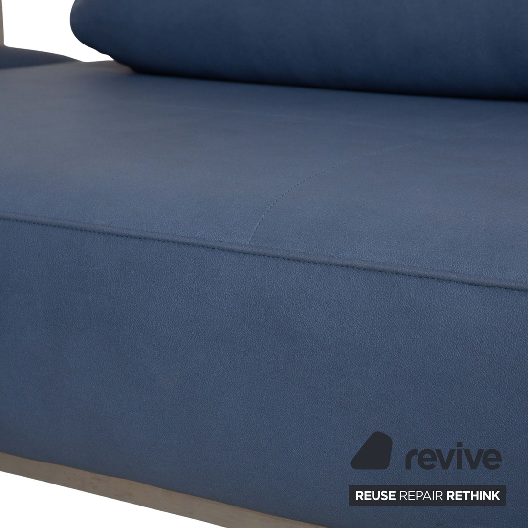 Rolf Benz Dono 6100 veganes Leder Ecksofa Blau Sofa Couch Neubezug