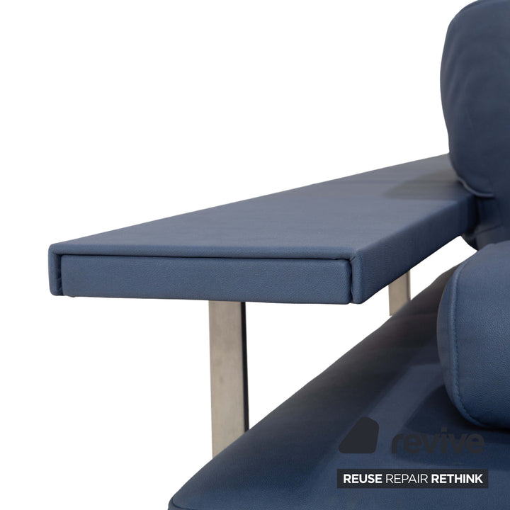 Rolf Benz Dono 6100 vegan leather corner sofa blue sofa couch new cover