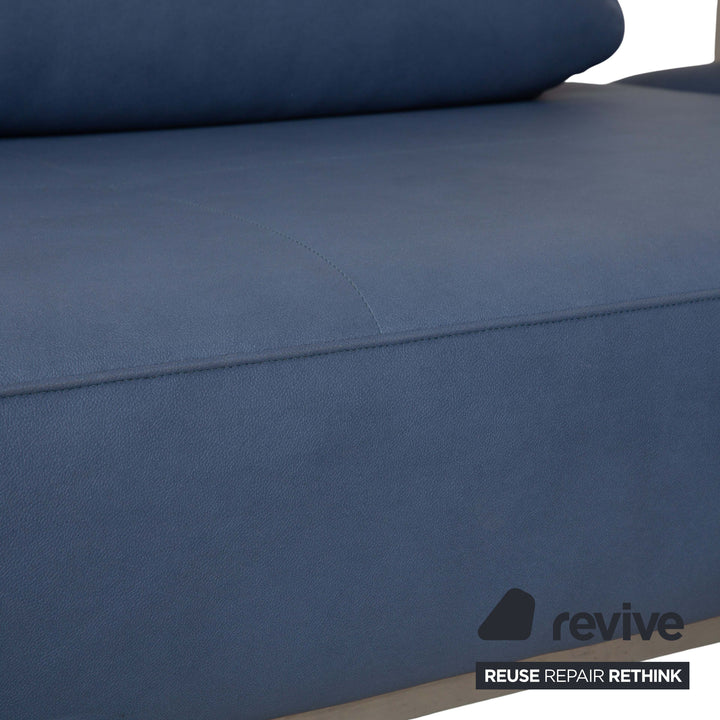 Rolf Benz Dono 6100 vegan leather corner sofa blue sofa couch new cover