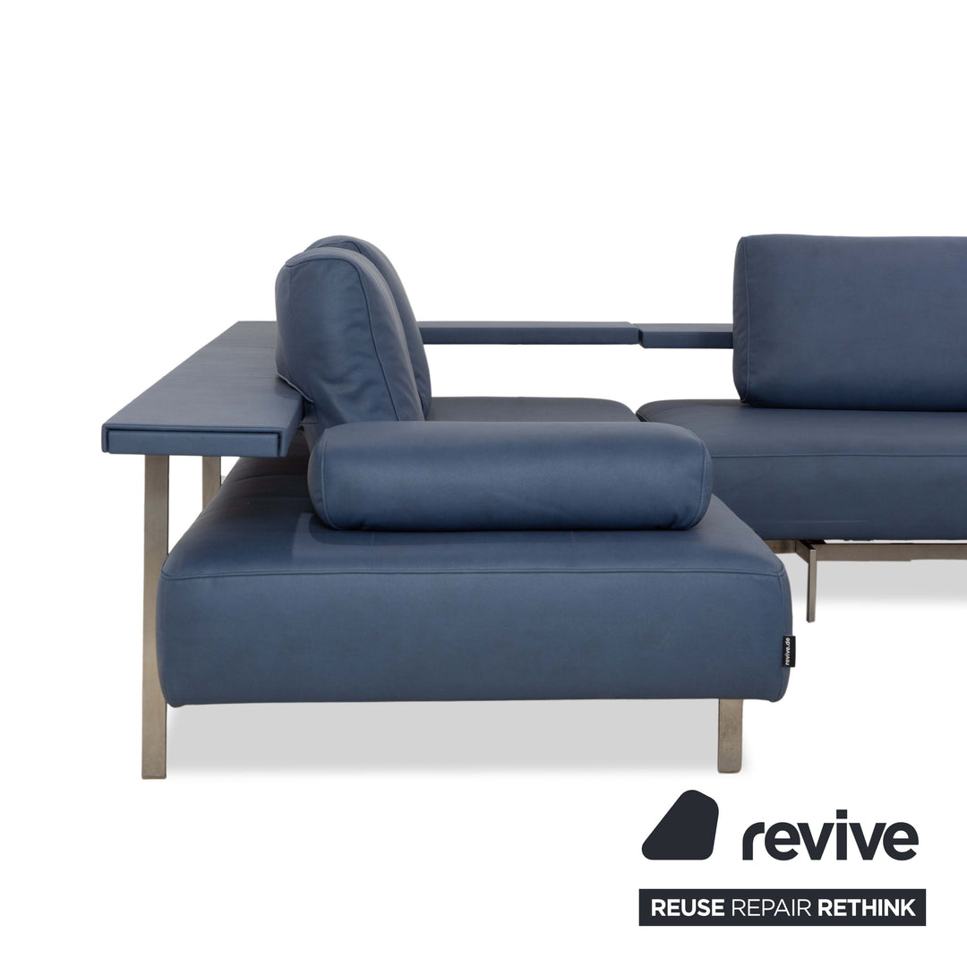 Rolf Benz Dono 6100 veganes Leder Ecksofa Blau Sofa Couch Neubezug