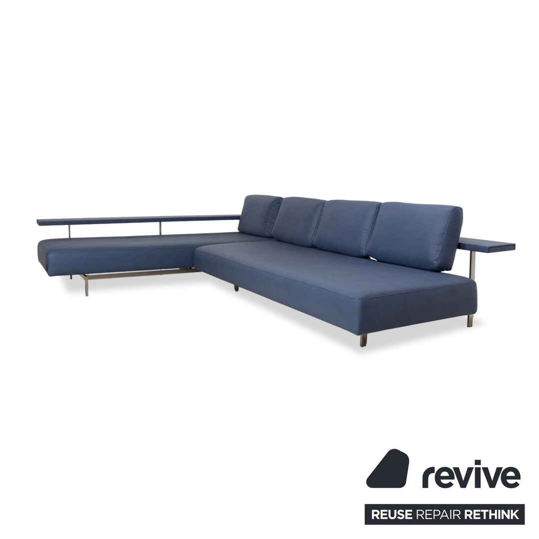 Rolf Benz Dono 6100 veganes Leder Ecksofa Blau Sofa Couch Neubezug