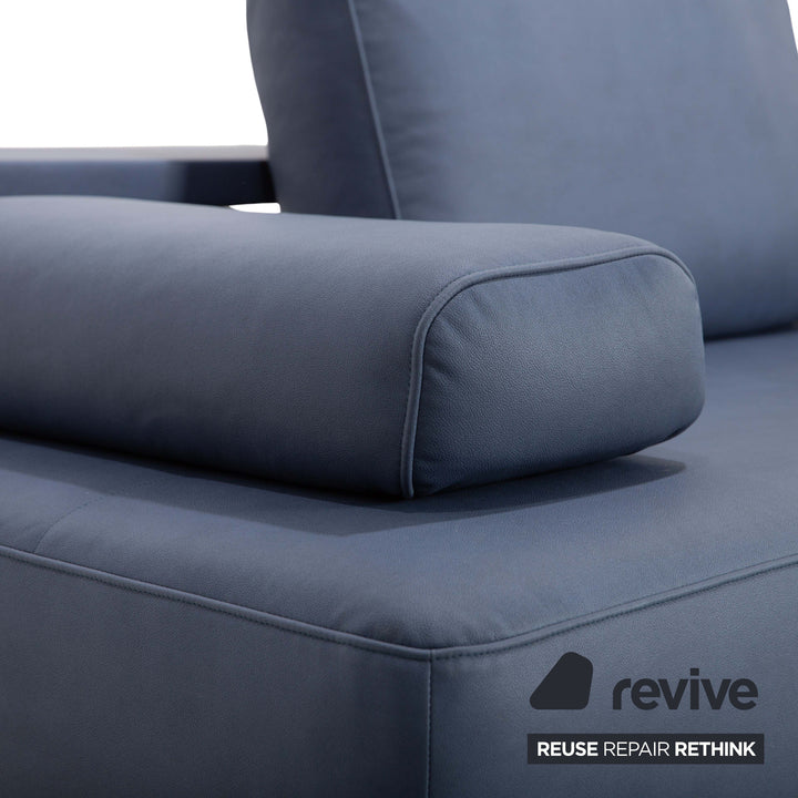 Rolf Benz Dono 6100 vegan leather corner sofa blue sofa couch new cover