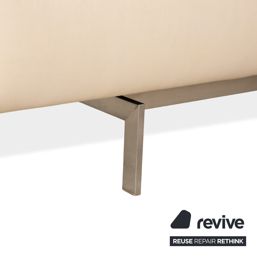 Rolf Benz Dono 6100 veganes Leder Ecksofa Creme Sofa Couch manuelle Funktion Neubezug