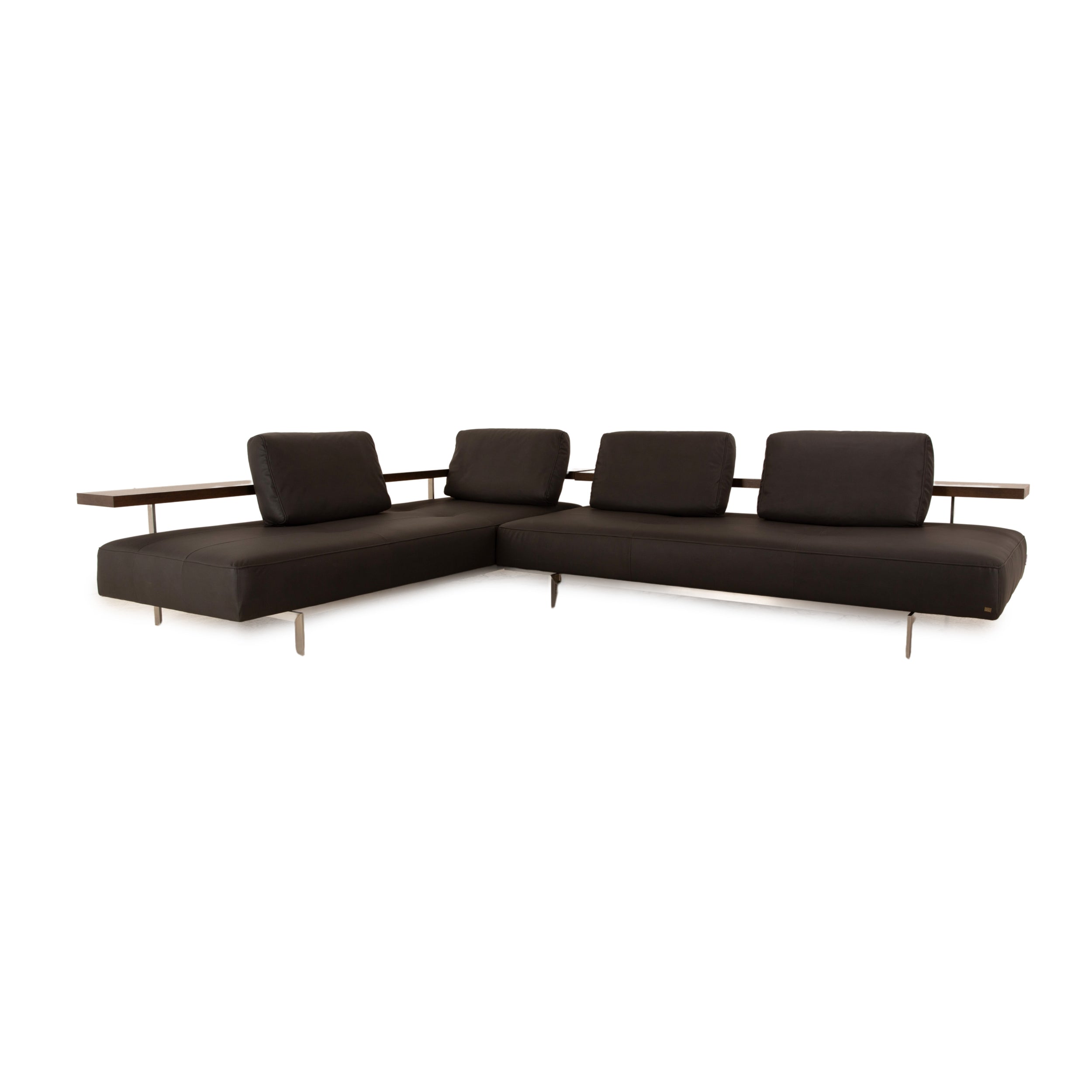 Rolf Benz Dono 6100 veganes Leder Ecksofa Dunkelgrau Sofa Couch Neubezug