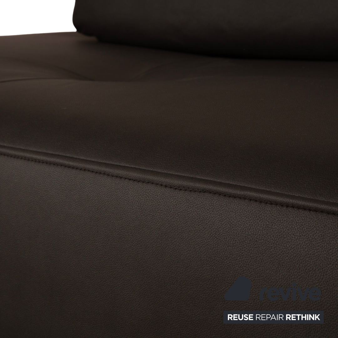 Rolf Benz Dono 6100 vegan leather corner sofa dark grey sofa couch new cover