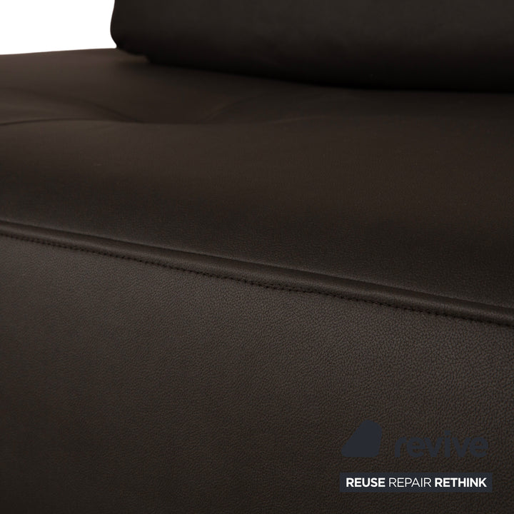 Rolf Benz Dono 6100 vegan leather corner sofa dark grey sofa couch new cover