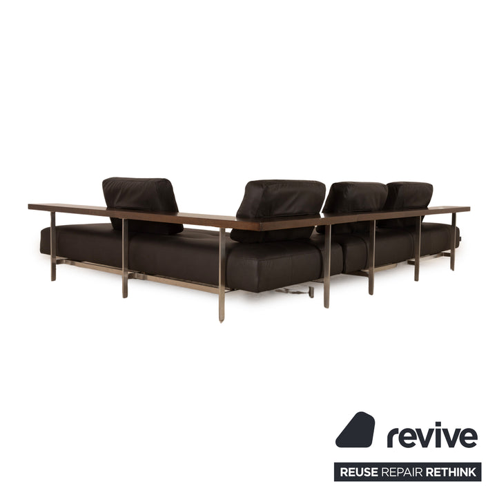 Rolf Benz Dono 6100 vegan leather corner sofa dark grey sofa couch new cover