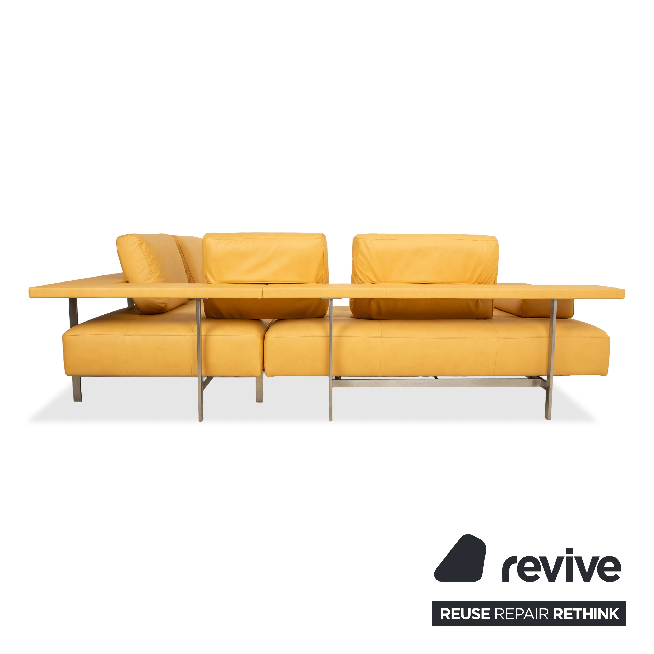 Rolf Benz Dono 6100 veganes Leder Ecksofa Gelb Mango Neubezug GAVIN 106 Sofa Couch