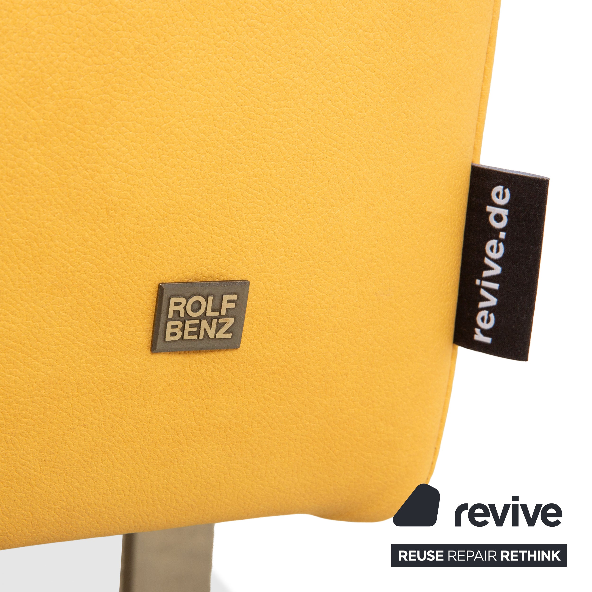 Rolf Benz Dono 6100 veganes Leder Ecksofa Gelb Mango Neubezug GAVIN 106 Sofa Couch