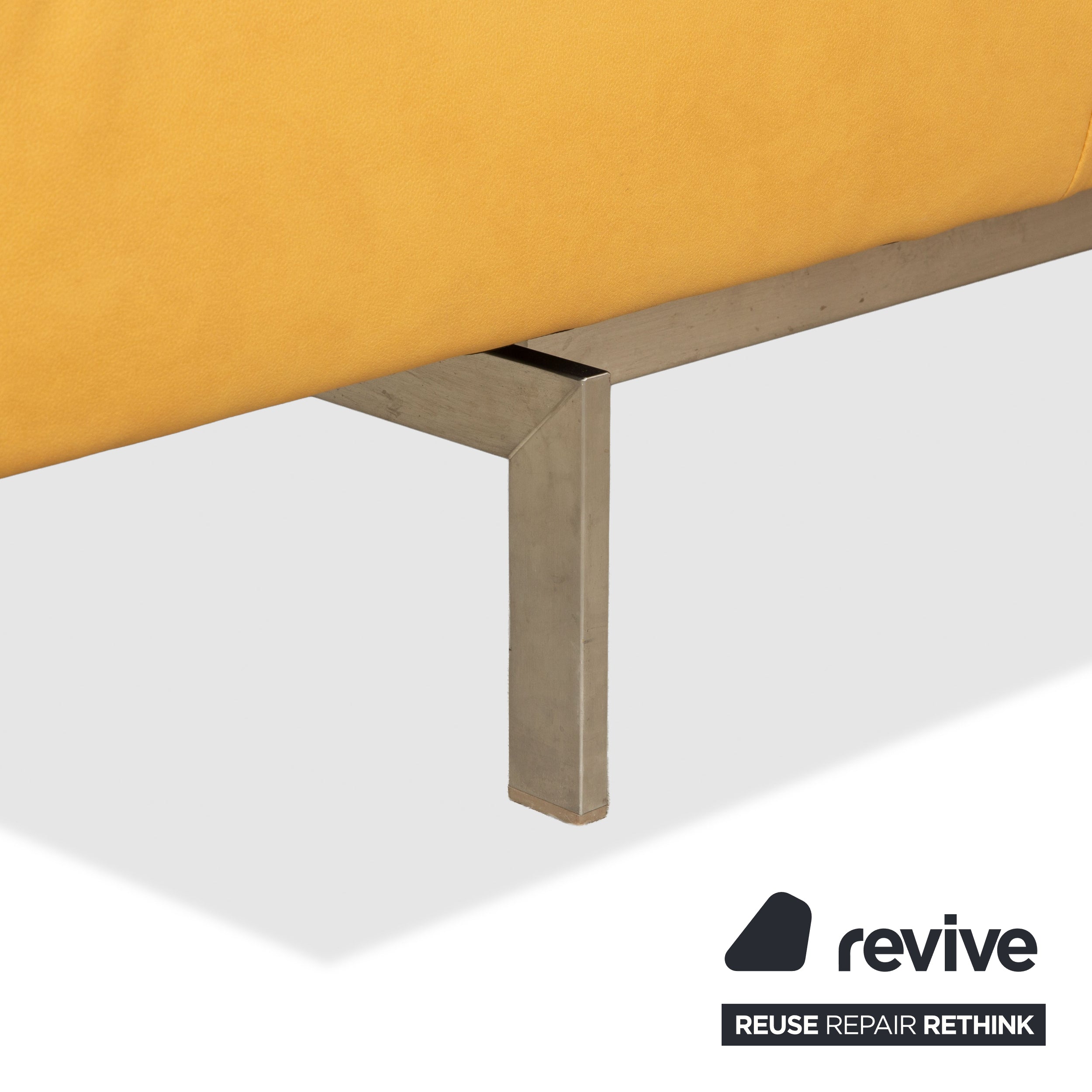 Rolf Benz Dono 6100 veganes Leder Ecksofa Gelb Mango Neubezug GAVIN 106 Sofa Couch