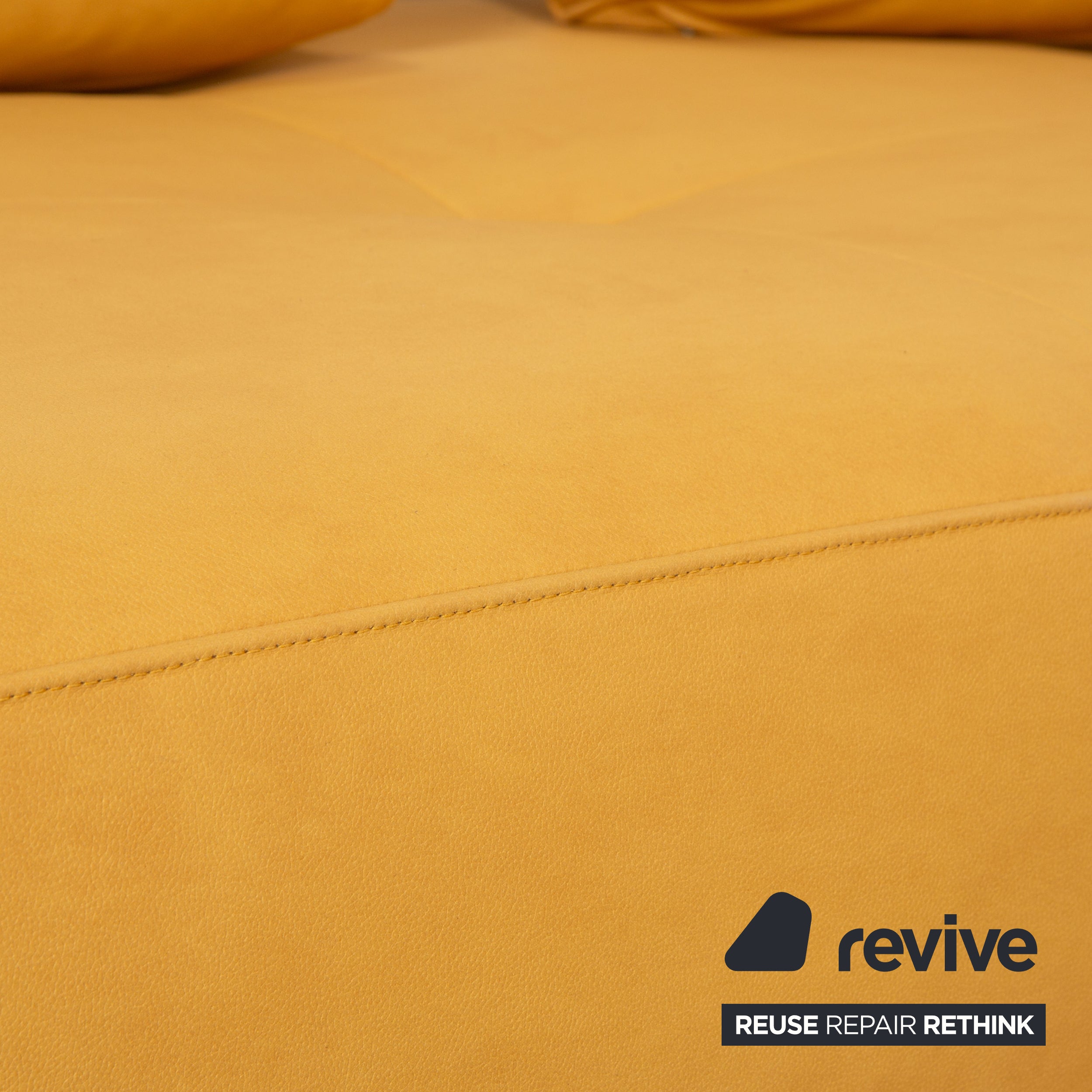 Rolf Benz Dono 6100 veganes Leder Ecksofa Gelb Mango Neubezug GAVIN 106 Sofa Couch