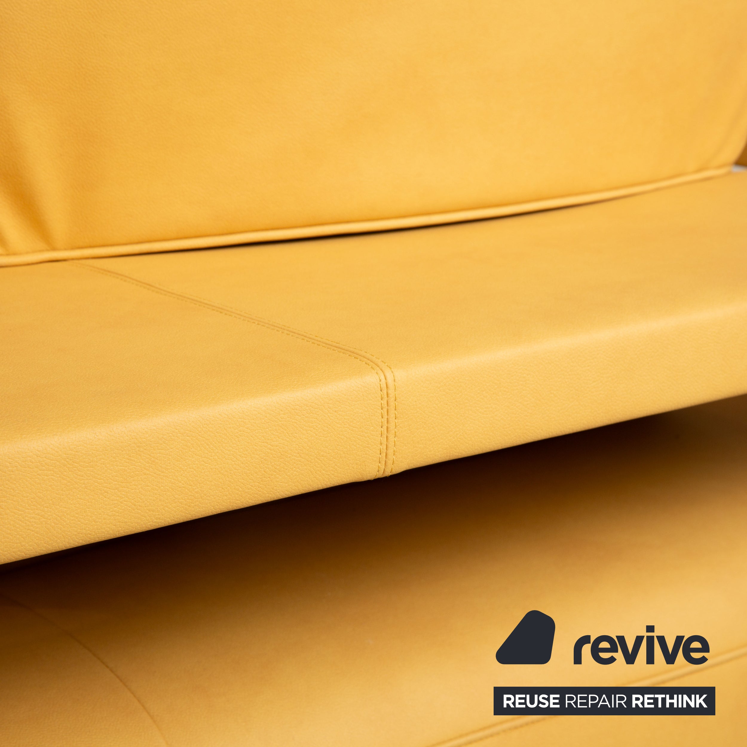 Rolf Benz Dono 6100 veganes Leder Ecksofa Gelb Mango Neubezug GAVIN 106 Sofa Couch