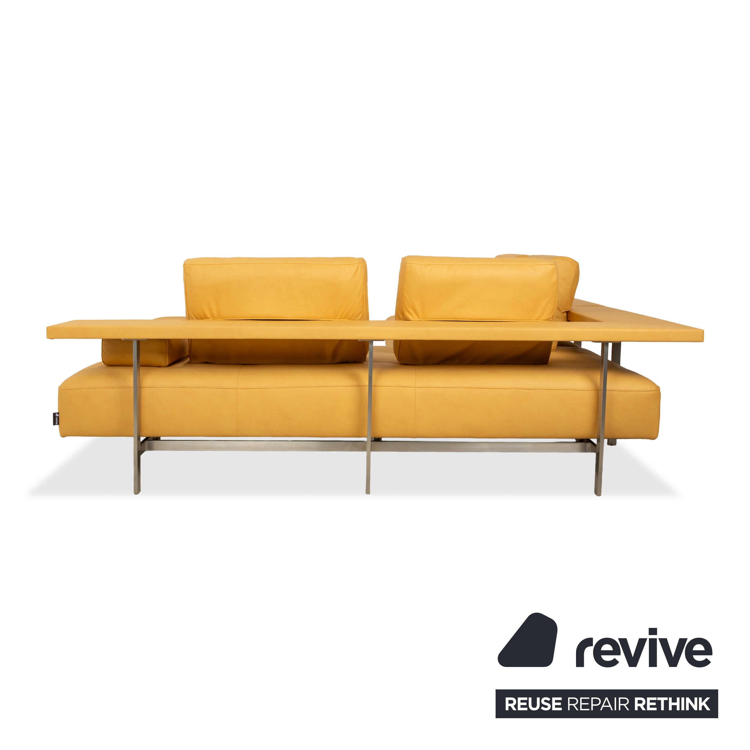 Rolf Benz Dono 6100 veganes Leder Ecksofa Gelb Mango Neubezug GAVIN 106 Sofa Couch