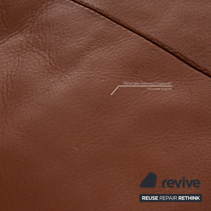 Rolf Benz Dono leather corner sofa brown sofa couch recamier left