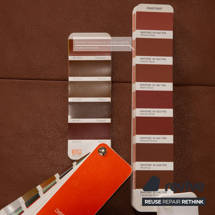 Rolf Benz Dono leather corner sofa brown sofa couch recamier left