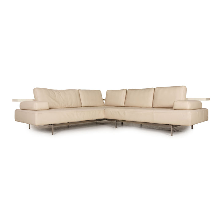 Rolf Benz Dono Leder Sofa Creme Ecksofa Couch
