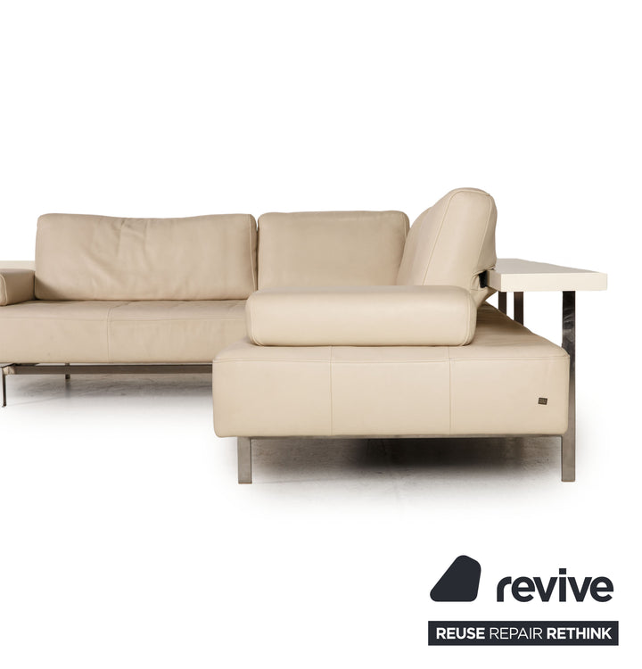 Rolf Benz Dono Leder Sofa Creme Ecksofa Couch