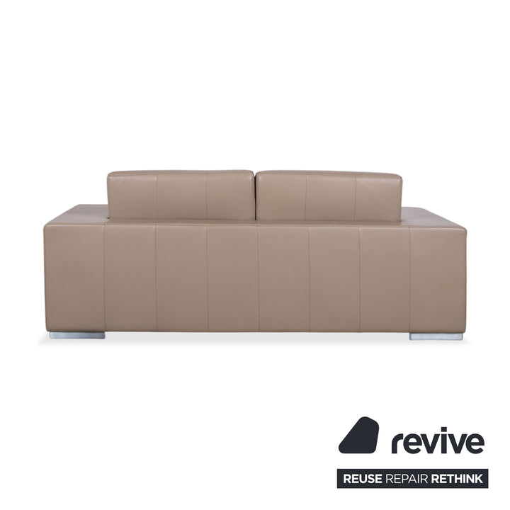 Rolf Benz Dreisitzer Leder Sofa Creme Beige Couch