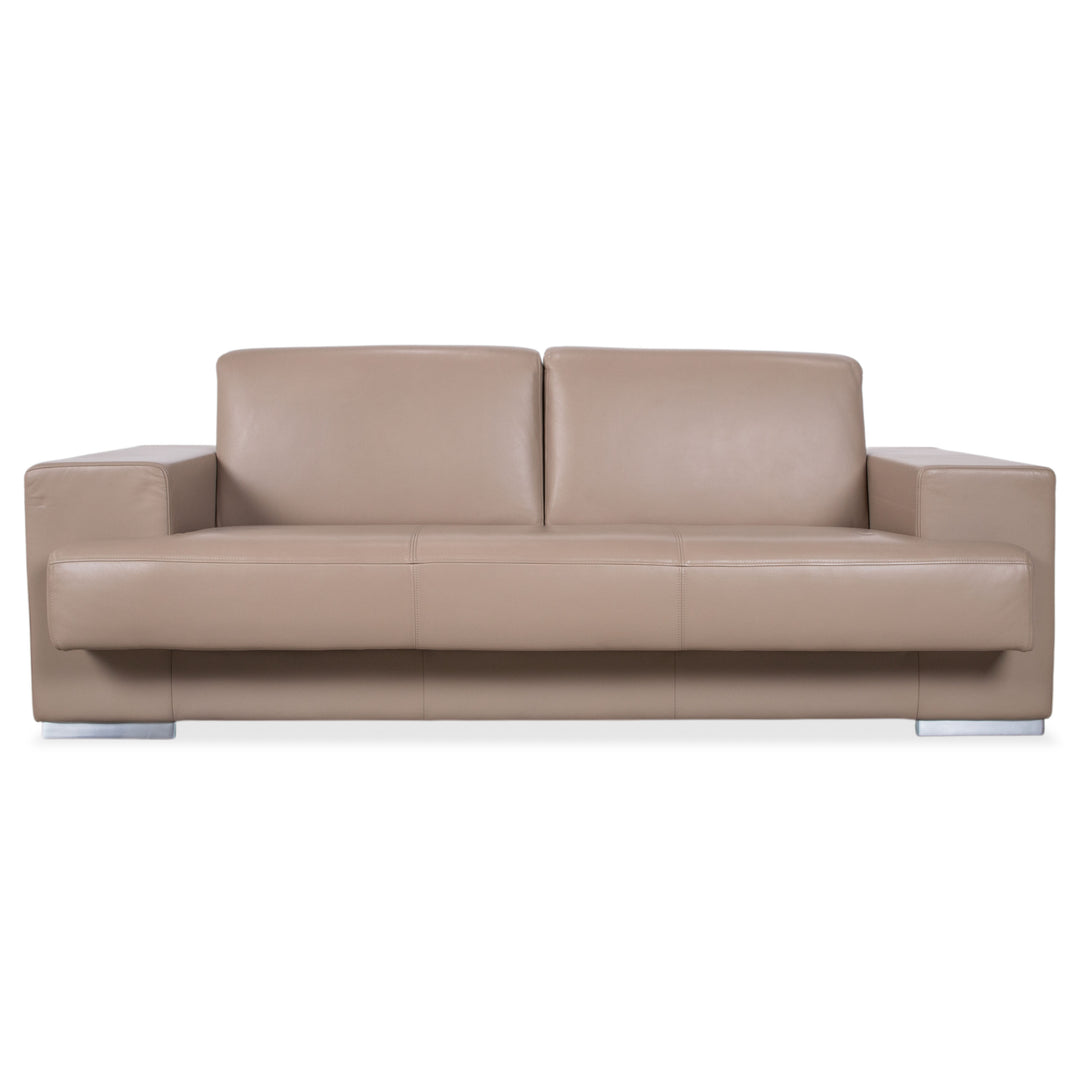 Rolf Benz Dreisitzer Leder Sofa Creme Beige Couch