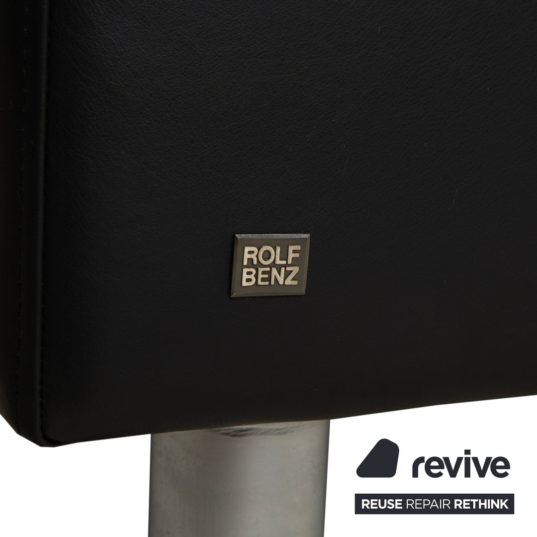 Rolf Benz Ecksofa Leder Ecksofa Schwarz Sofa Couch Kopfstütze