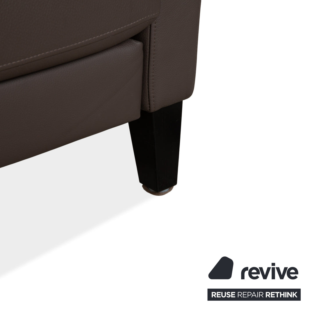 Rolf Benz EGO Dreisitzer Sofa Braun Leder Couch