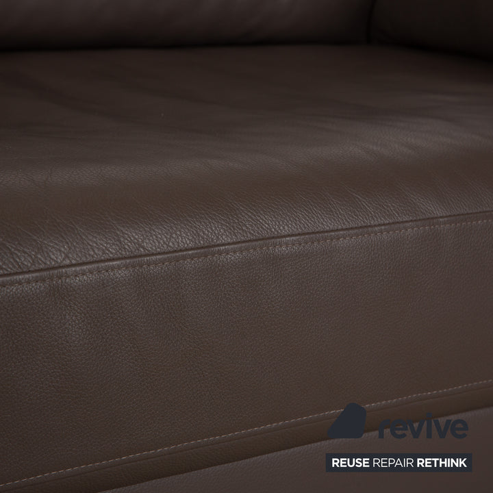 Rolf Benz EGO Dreisitzer Sofa Braun Leder Couch