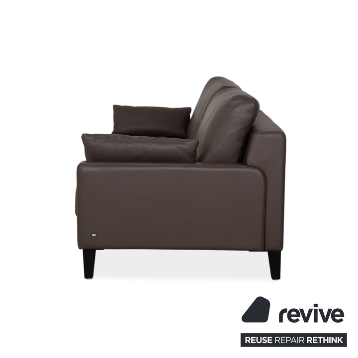 Rolf Benz EGO Dreisitzer Sofa Braun Leder Couch